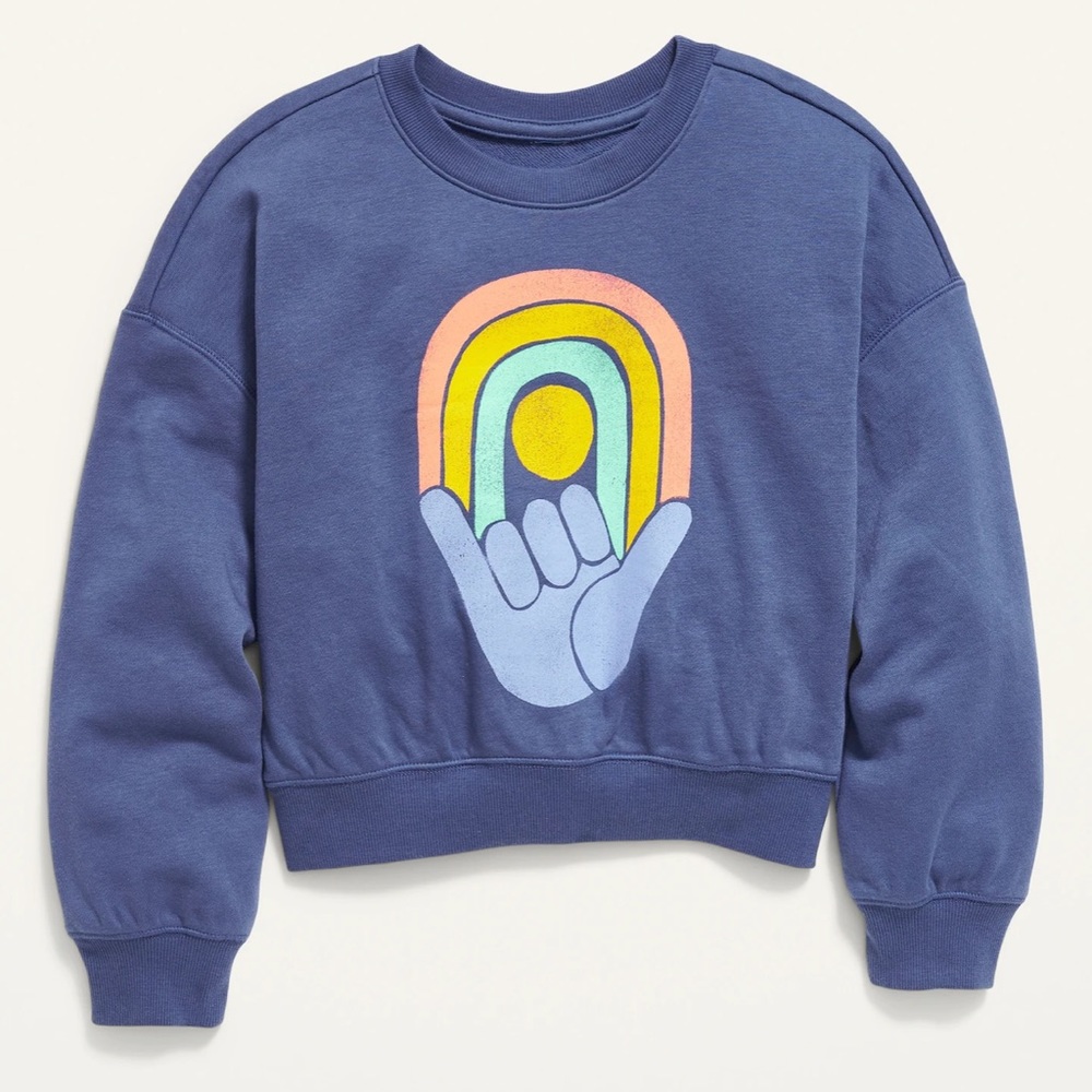 OLD NAVY Graphic Crew-Neck Sweatshirt